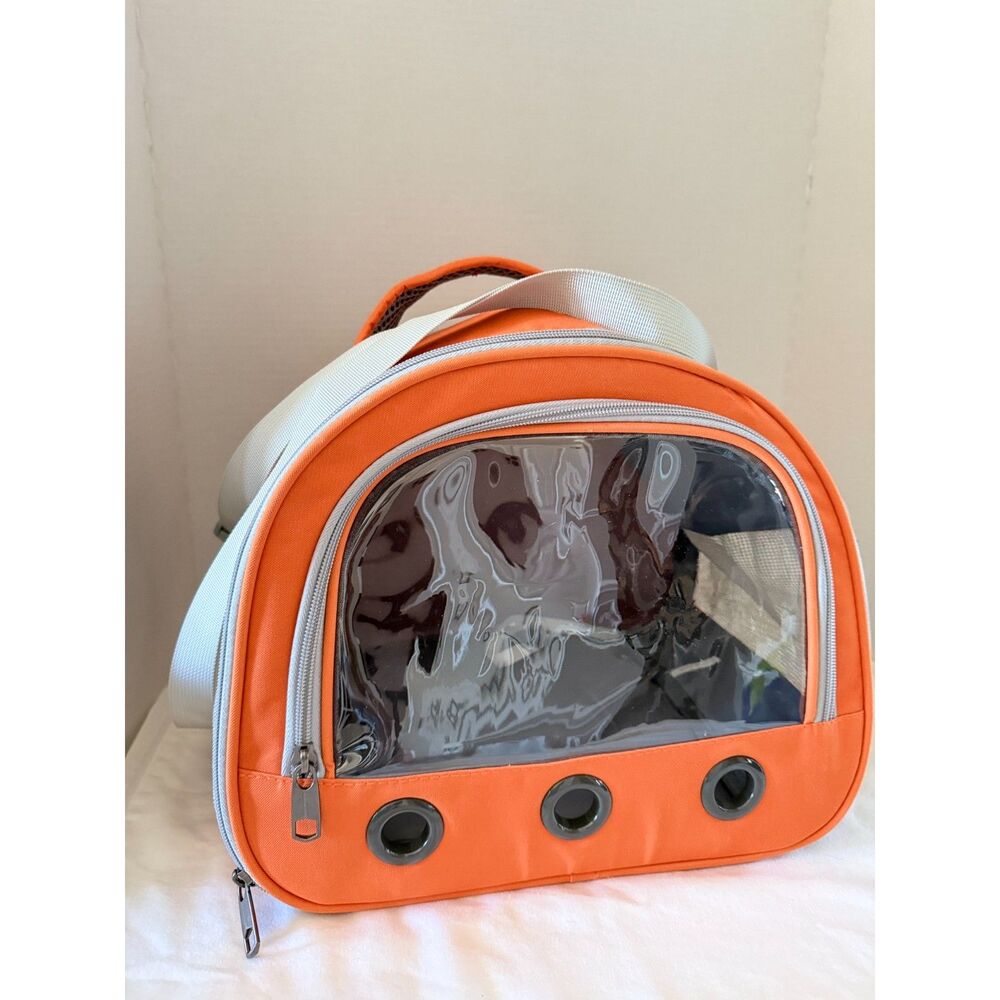 Small Pet Carrier Mesh sided Orange NWOT